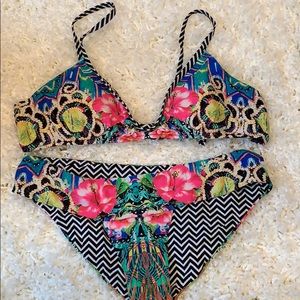 Red Carter Reversible Bikini Size L